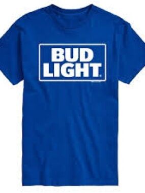 Bud Light Graphic Crewneck Tee in Royal Blue
